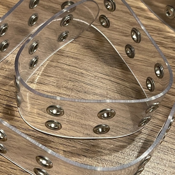 Brandy Melville PU studded clear belt 88cm y2k - Picture 4 of 6